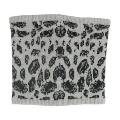 Gray Animal Print Mini Skirt