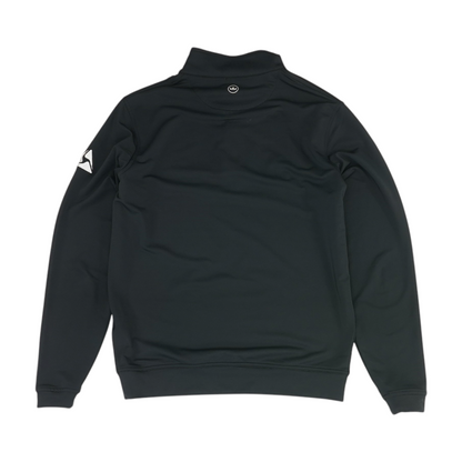 Black Solid 1/4 Zip Pullover