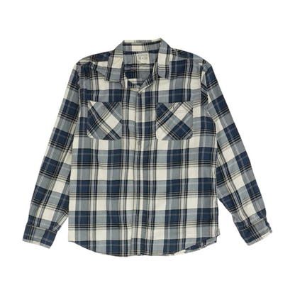 Blue Plaid Long Sleeve Button Down