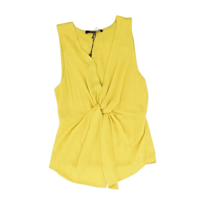 Yellow Solid Sleeveless Blouse