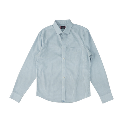 White Check Long Sleeve Button Down