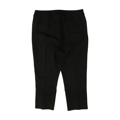 Black Solid Chino Capris