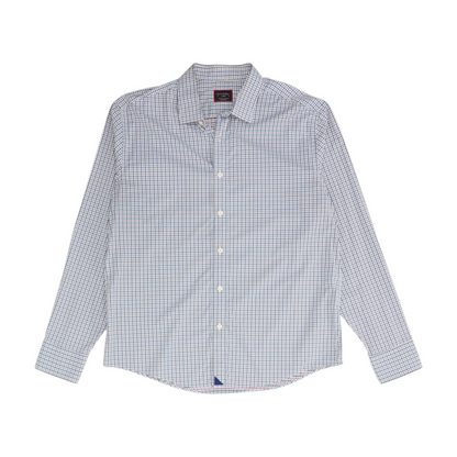 Blue Plaid Long Sleeve Button Down