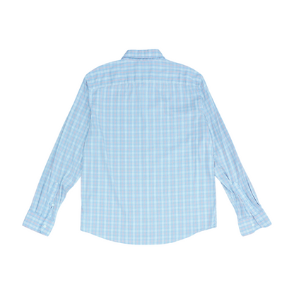 Blue Plaid Long Sleeve Button Down