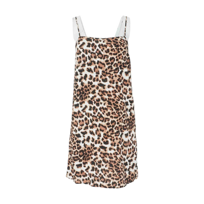Brown Animal Print Mini Dress