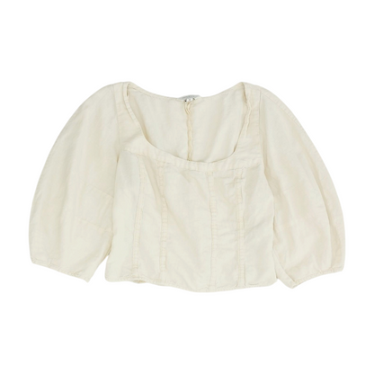 Beige Cropped Blouse