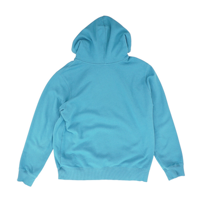 Blue Solid Hoodie Pullover