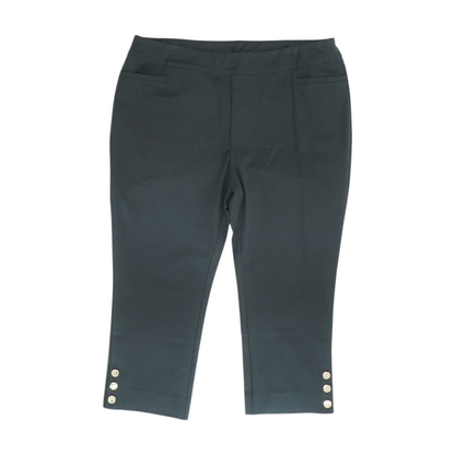 Black Plus Solid Chino Capris