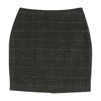 Gray Check Mini Skirt