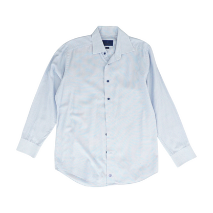 Blue Abstract Long Sleeve Button Down