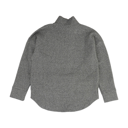 Gray Solid 1/4 Zip Pullover