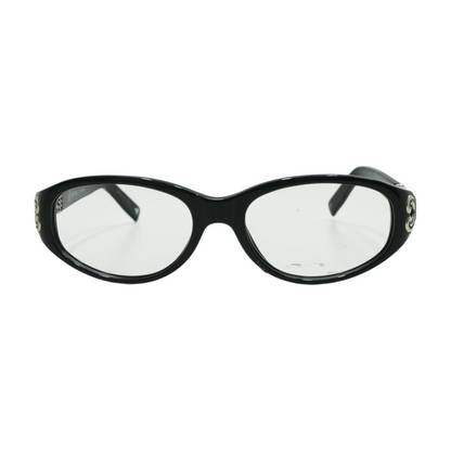Black Sabrina Oval Prescription Eyewear