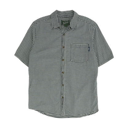 Navy Check Short Sleeve Button Down