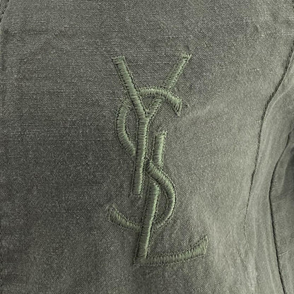 Olive Cassandre Cotton-Linen Overshirt