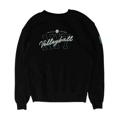 Black NIT Volleyball Solid Sweatshirt Pullover