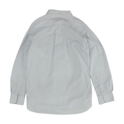 White Striped Long Sleeve Button Down