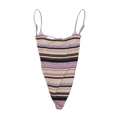 Multi Striped Bodysuit Blouse