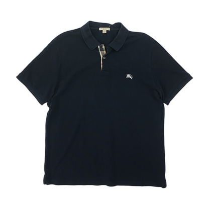 Navy Solid Short Sleeve Polo