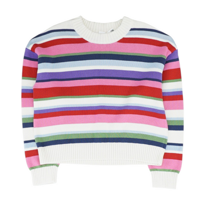 Mustard Striped Pullover Sweater