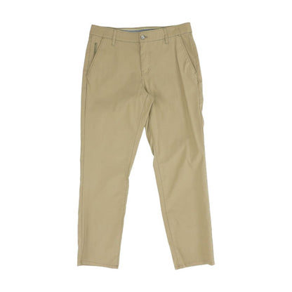 Tan Solid Casual Pants