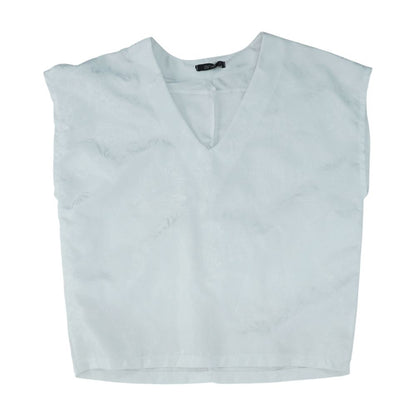 White Graphic Blouse