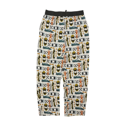 White Graphic Pajama Bottom