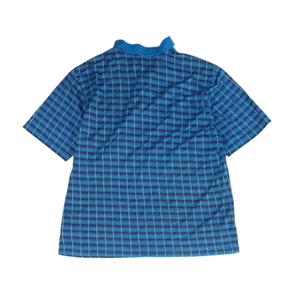 Blue Striped Short Sleeve Polo