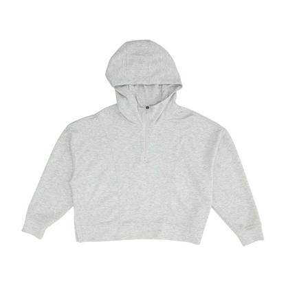 Gray Solid 1/4 Zip Pullover