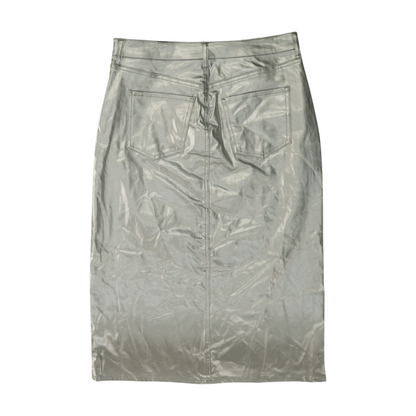 Silver Midi Skirt