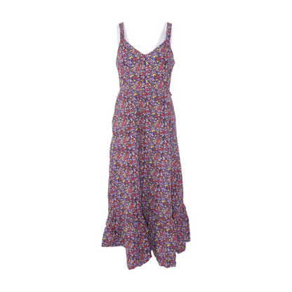 Navy Floral Midi Dress