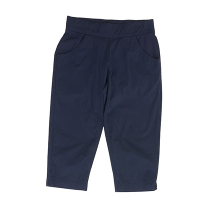 Navy Solid Capri Pants