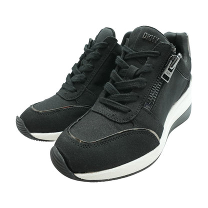 Kalina Wedge Black Low Top Athletic Shoes