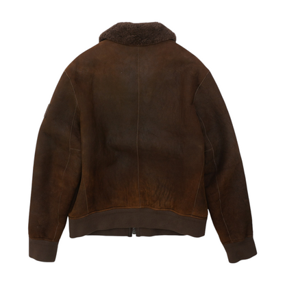 Brown Solid Leather Jacket