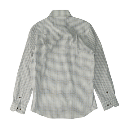 White Check Long Sleeve Button Down