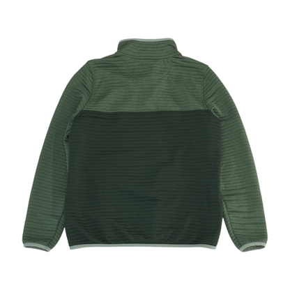 Green Color Block Sweatshirt Pullover