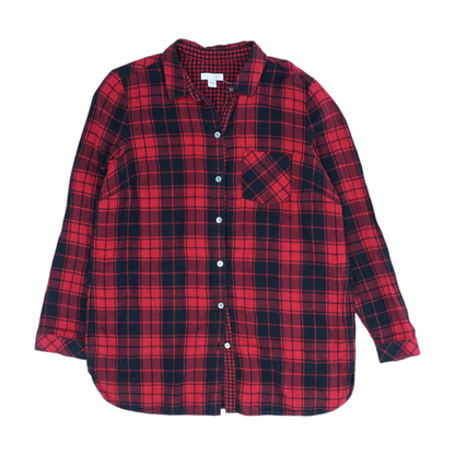 Red Plaid Flannel Button Down