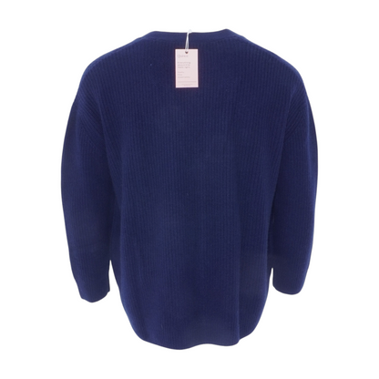 Navy Solid Cardigan Sweater