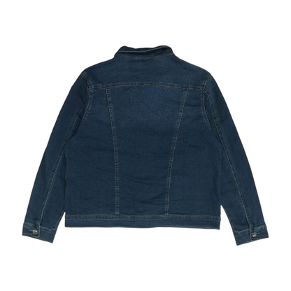 Blue Solid Denim Jacket