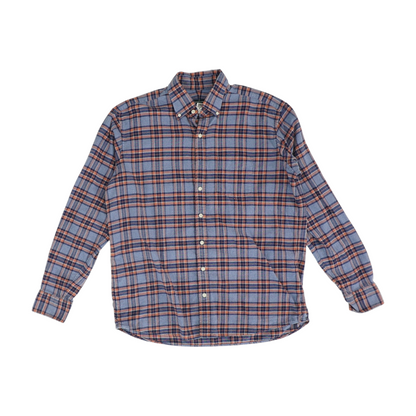 Blue Plaid Flannel Button Down