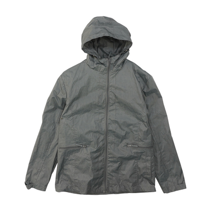 Gray Solid Rain Jacket