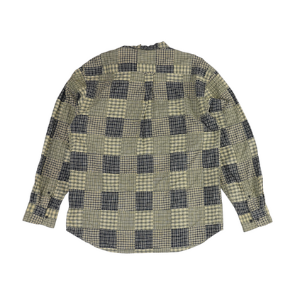 Vintage Navy Plaid Long Sleeve Button Down