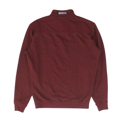 Maroon Solid 1/4 Zip Pullover