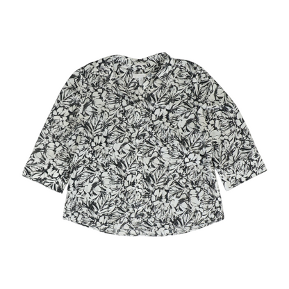 White Floral Button Down