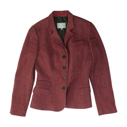 Red Herringbone Blazer