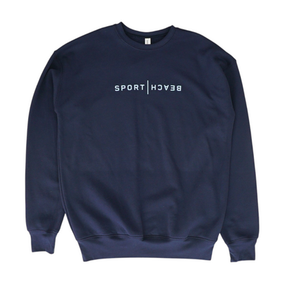 Blue Solid Sweatshirt Pullover