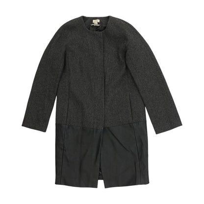 Charcoal Color Block Coat