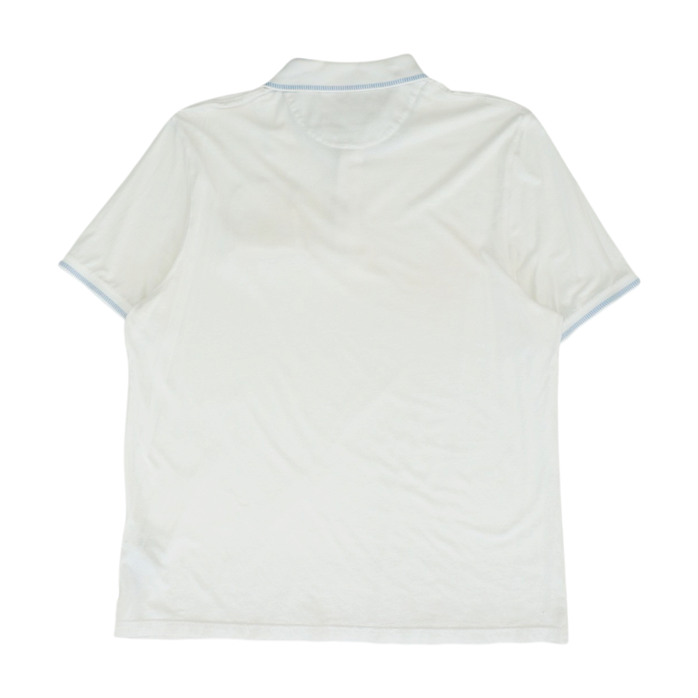 White Solid Short Sleeve Polo