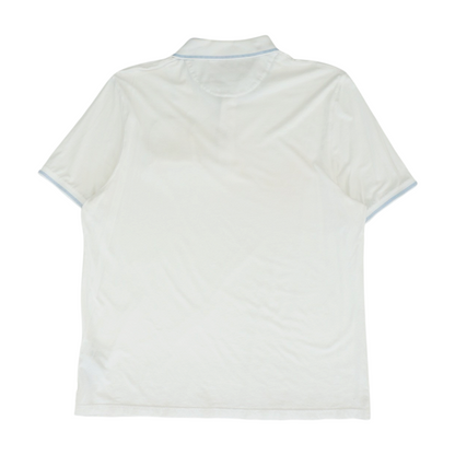 White Solid Short Sleeve Polo