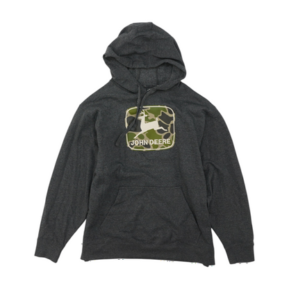 Gray Solid Hoodie Pullover