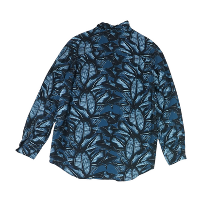 Blue Print Button Down